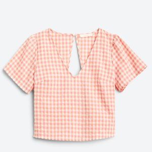 LUSH Brie Tie Back Crop Blouse